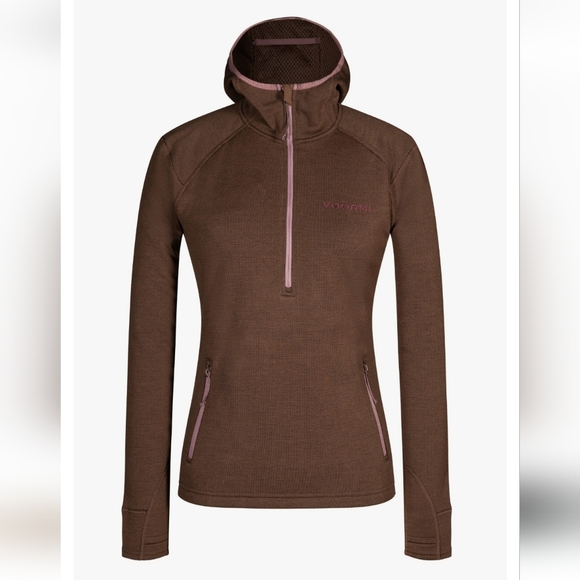 Voormi 1/4 Zip Access NXT Pullover Top Size M Charcoal Wool Blend Mid Layer - Picture 11 of 11